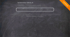 Desktop Screenshot of heimwerker-fabrik.de